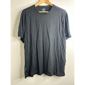 Icebreaker Shirt Mens 2XL Black 125 Cool-Lite Merino Wool Blend Lightweight Tee
